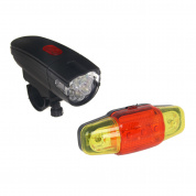 Набор велосипедный фонарей 2шт SILAPRO (перед 10см, 8LED, 3хААА; задний 5LED), пластик купить