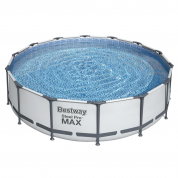 BESTWAY Бассейн каркасный, фильтр-насос, лестница, чехол, Fe 47%, PVC 44%, 427х107см, 56950
