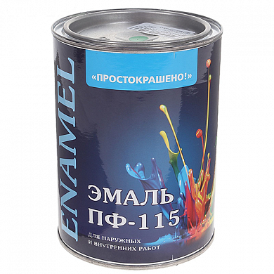 Эмаль ПФ-115 "Простокрашено" ярко-зелёная 0,9 кг купить