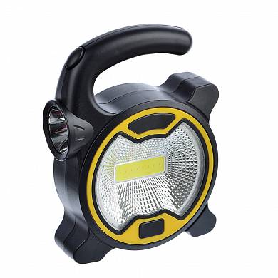 Фонарь рабочий, ЧИНГИСХАН 2 режима: 1 Led, 1 COB, 5Вт, 3xAA купить
