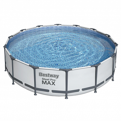 BESTWAY Бассейн каркасный, фильтр-насос, лестница, чехол, Fe 47%, PVC 44%, 427х107см, 56950 недорого в Екатеринбурге