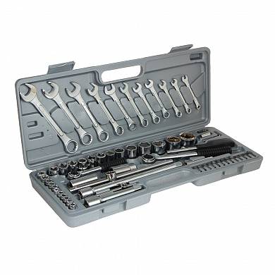 Набор инструментов универсальный 1/2" и 1/4", ЕРМАК, 63 предмета  купить
