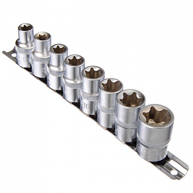 Набор головок Ермак, 8 предм., "TORX" 1/2" E10-E11-E12-E14-E16-E18-E20-E24 купить
